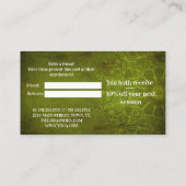 Carte De Référencement Méditation de Yoga vert foncé Mandala Référer un a (Dos)