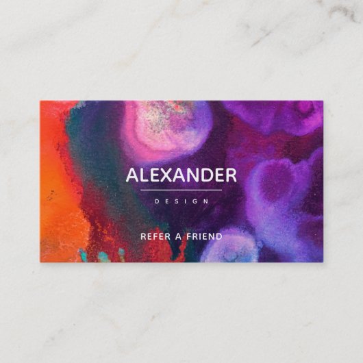Carte De Référencement Méditation sur les couleurs | Orange et Violet (Devant)