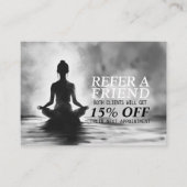 Carte De Référencement Méditation Yoga Instructeur Lotus Pose Peinture à (Devant)