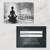 Carte De Référencement Méditation Yoga Instructeur Lotus Pose Peinture à (Devant / Derrière)