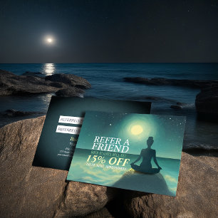 Carte De Référencement Méditation Yoga Poche sur Pleine lune Rock Stars N