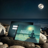 Carte De Référencement Méditation Yoga Poche sur Pleine lune Rock Stars N