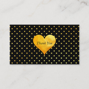 Carte De Référencement Merci de point de Polka Coeur d'or cutesy / Référe