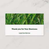 Carte De Référencement Merci du service d'entretien de pelouse d'image pe (Devant)