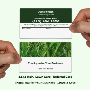 Carte De Référencement Merci du service d'entretien de pelouse d'image pe