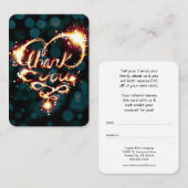 Carte De Référencement merci légers se réfèrent un programme d'ami (Devant / Derrière)