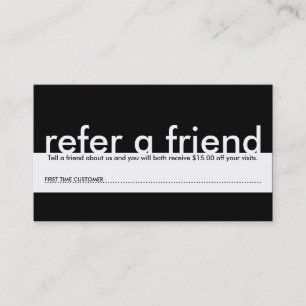 Carte De Référencement mini référez-vous un ami