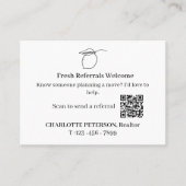 Carte De Référencement Minimal Lemon Immobilier d'été (Devant)