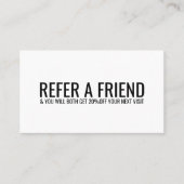 Carte De Référencement Minimalist Black White Bold Salon (Devant)