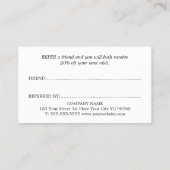 Carte De Référencement Minimalist Simple Elegant Red and White (Dos)