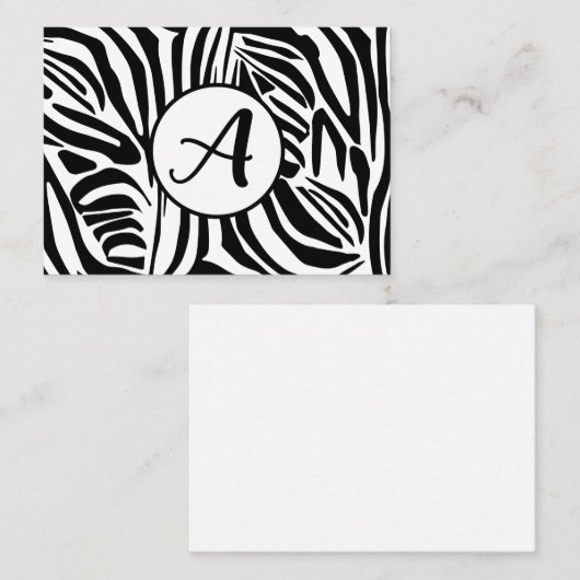 Carte De Référencement Modèle Zebra (Devant / Derrière)