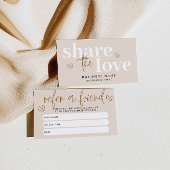 Carte De Référencement Modern Boho Refer A Friend Discount Coupon Card