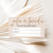 Carte De Référencement Modern Boho Refer A Friend Discount Coupon Card