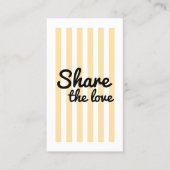 Carte De Référencement Modern Cool Beige Stripes Black Bold Salon (Devant)