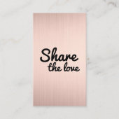 Carte De Référencement Modern Cool Faux Rose Gold Bold Salon (Devant)