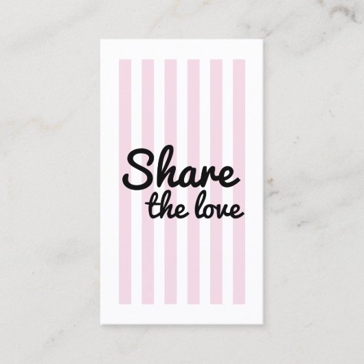 Carte De Référencement Modern Cool Pink Stripes Black Bold Salon (Devant)