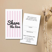 Carte De Référencement Modern Cool Pink Stripes Black Bold Salon