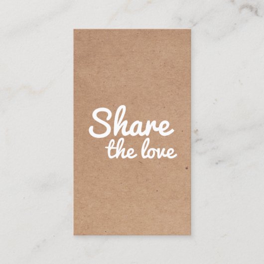 Carte De Référencement Modern Cool Printed Kraft Bold Salon (Devant)