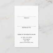 Carte De Référencement Modern Elegant Bold Faux Rose Gold Beauty Salon (Dos)