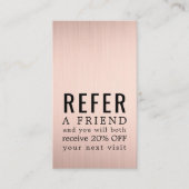 Carte De Référencement Modern Elegant Bold Faux Rose Gold Beauty Salon (Devant)