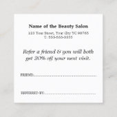 Carte De Référencement Modern Fresh Red White Blue Salon (Dos)