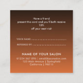 Carte De Référencement Modern Luxury Refer a Friend Card for Salon & Spa (Dos)