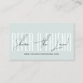 Carte De Référencement Modern script typography share the love (Devant)