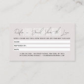 Carte De Référencement Modern script typography share the love (Dos)