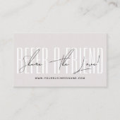 Carte De Référencement Modern script typography share the love (Devant)