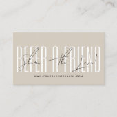 Carte De Référencement Modern script typography share the love (Devant)