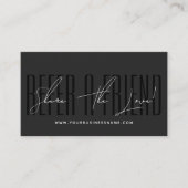 Carte De Référencement Modern script typography share the love (Devant)