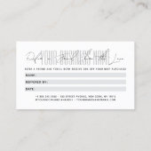 Carte De Référencement Modern script typography share the love (Dos)