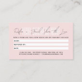 Carte De Référencement Modern script typography share the love (Dos)