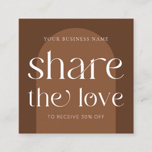 Carte De Référencement Moderne Boho Terracotta Référer un salon de beauté (Devant)