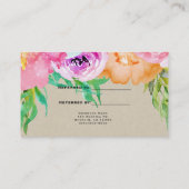 Carte De Référencement Moderne brillant Floral Brown Kraft recommander un (Dos)