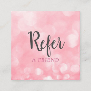 Carte De Référencement Moderne Chic Bokeh Rose