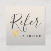 Carte De Référencement Moderne Elégant Faux Gold Coeur Beauté (Devant)