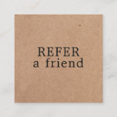 Carte De Référencement Moderne Élégant Imprimé Kraft Beauté (Devant)