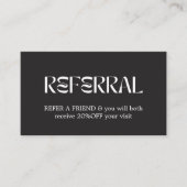 Carte De Référencement Moderne Élégant ivoire noir blanc Coeur Beauté (Devant)