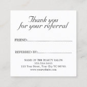 Carte De Référencement Moderne Elégant Massage Photo (Dos)