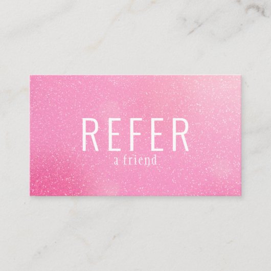Carte De Référencement Moderne Élégant Paillettes Roses (Devant)