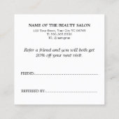 Carte De Référencement Moderne élégant Pastel Bold Heart Icon Salon (Dos)