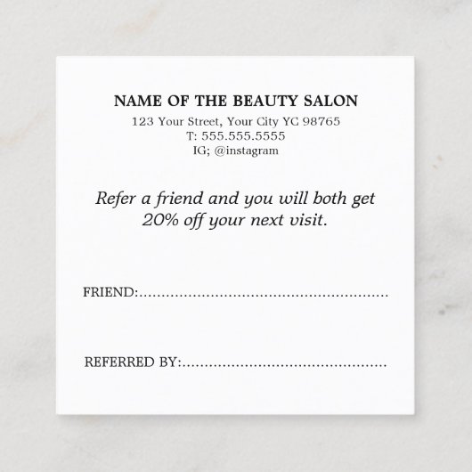 Carte De Référencement Moderne élégant Pastel Bold Heart Icon Salon (Dos)