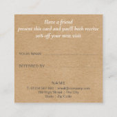 Carte De Référencement Moderne Elégant Rustique Kraft Vert (Dos)