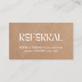 Carte De Référencement Moderne Élégante Imprimée Kraft Blanc Cœur Beauté  (Devant)