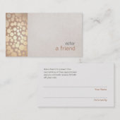 Carte De Référencement Moderne et Hip Gold référencent un ami Coupon Salo (Devant / Derrière)