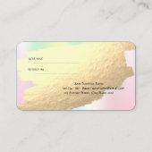 Carte De Référencement Moderne Holographique à Coup de Pinceau Doré (Dos)