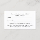 Carte De Référencement Moderne, Line Art, Femme, Feuilleté, Salon, Brown (Dos)