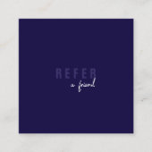 Carte De Référencement Moderne Minimal Bleu Simple Client (Devant)