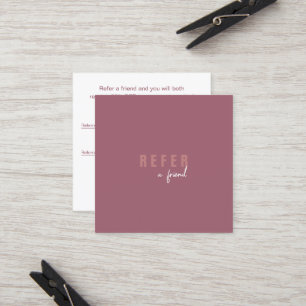 Carte De Référencement Moderne minimaliste Dusty Rose simple client